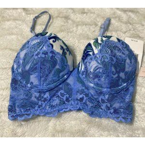 Underella by Ella Moss Women's Stella Long Line Bra, Blue 32D
